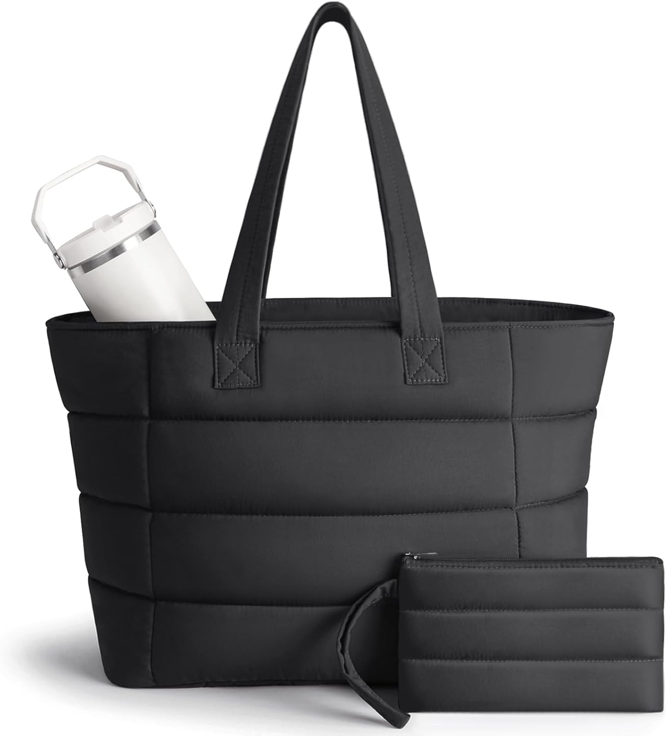 Women'S Work Bags Tote - 女性用パファートートバッグ、軽量パフィーショルダーバッグ、旅行、仕事、ジム用ハンドバッグ、看護師、教師用ラップトップバッグ