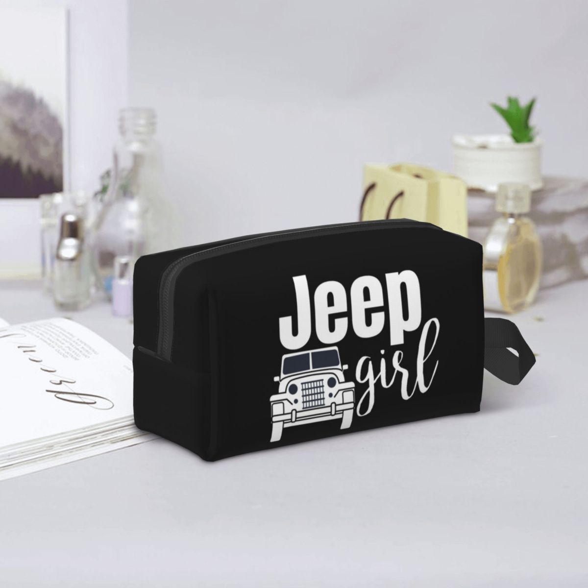 Women'S Jeep Bags - ジープガールメイクアップバッグ化粧品オーガナイザー収納ドップキットトイレタリー化粧品バッグ女性用美容旅行鉛筆ケース