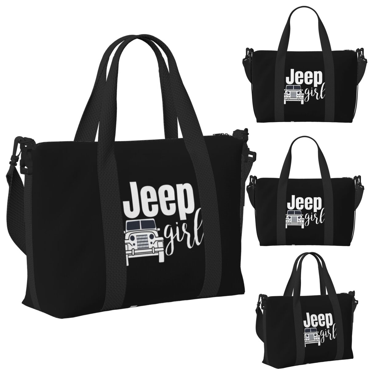 Women'S Jeep Bags - J-Jeep-S ガールビーチトラベルバッグ 大容量トートバッグ ジムヨガ用 女性用ショッピングダッフルショルダーバッグ