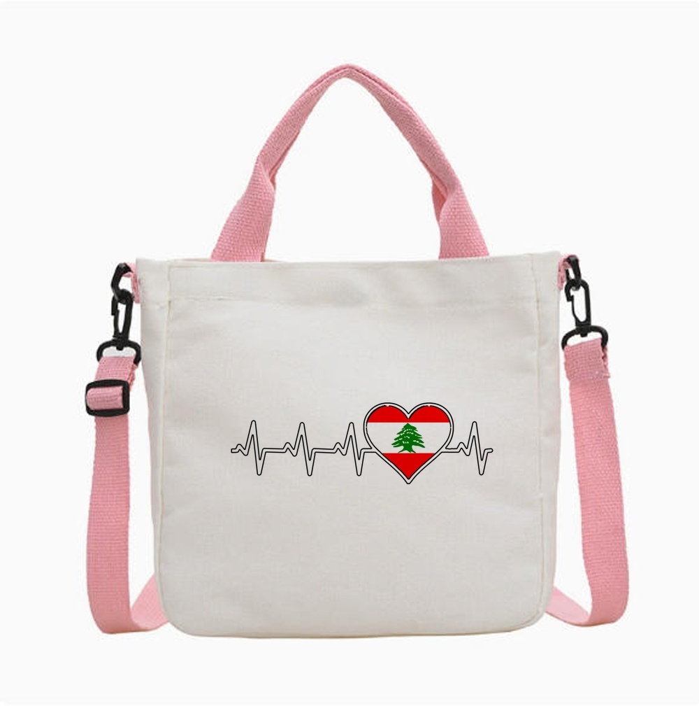 Women Bags Lebanon - レバノン製トートバッグ、再利用可能な布製ショッピングバッグ、キャンバス地のショッピングバッグ、女性用。