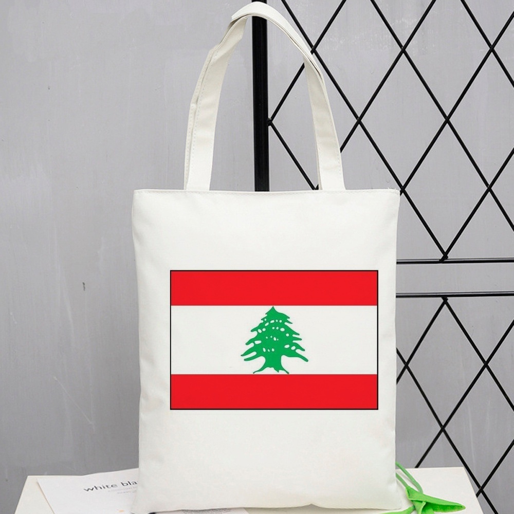 Women Bags Lebanon - レバノン トートバッグ キャンバス ショルダー ショッピングバッグ 折りたたみ式