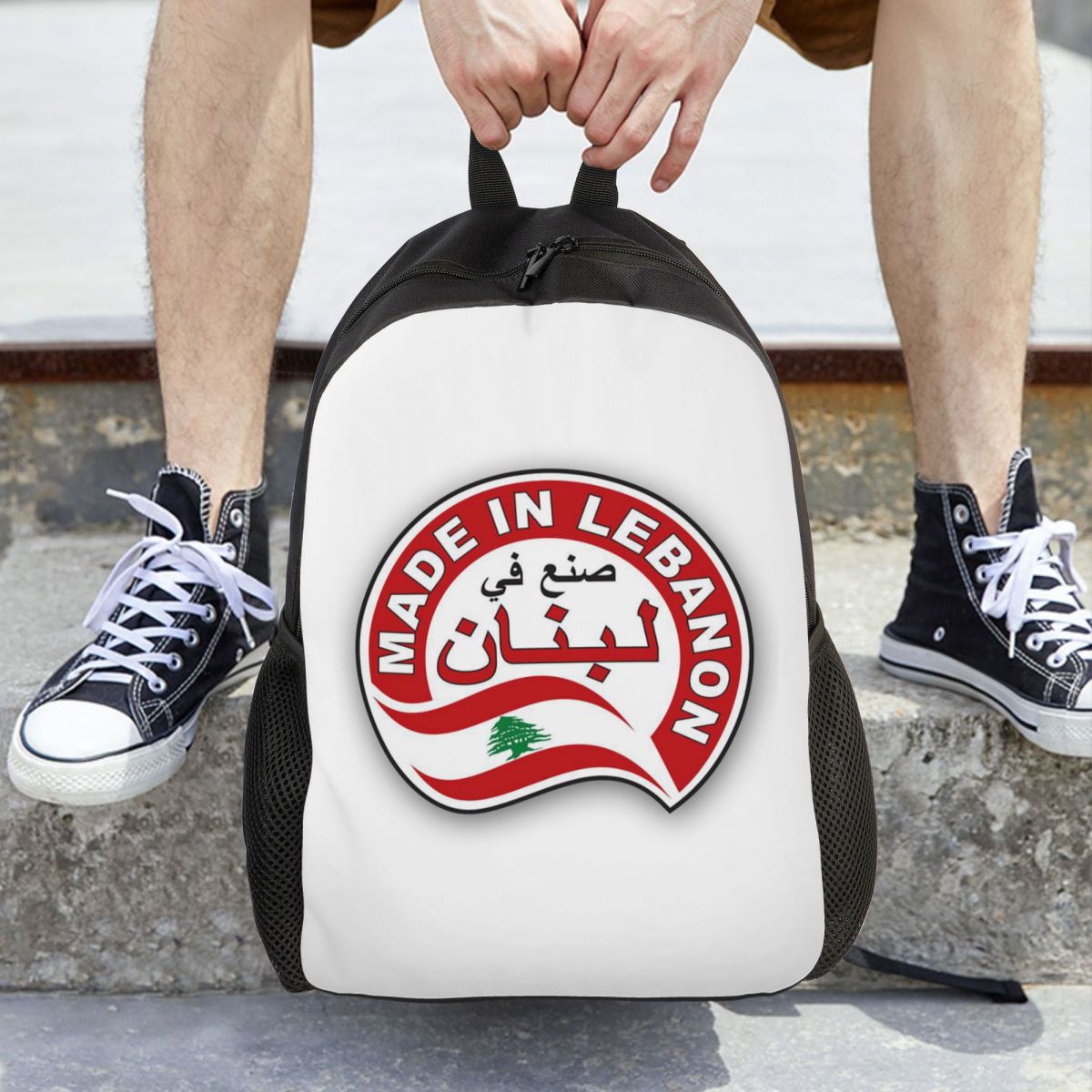 Women Bags Lebanon - レバノン水彩画レバノン国旗レバノン衣装バックパックデイパック大容量ブックバッグスクールバッグショルダーバッグ男性用女性用