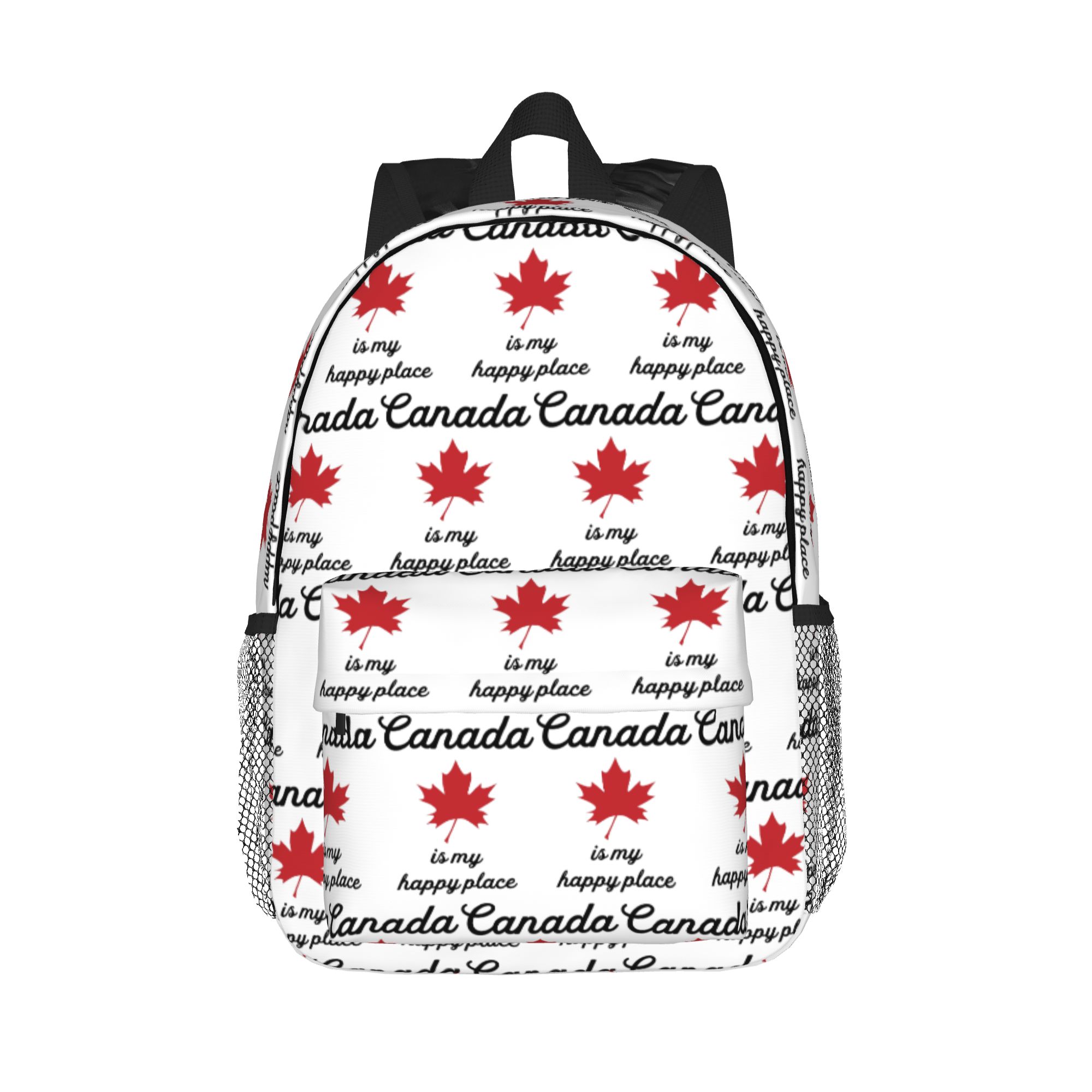 Women Bags Canada Sale - メープルリーフ カナダ カナディアンは私の幸せな場所です バックパック ホットセール デイパック
