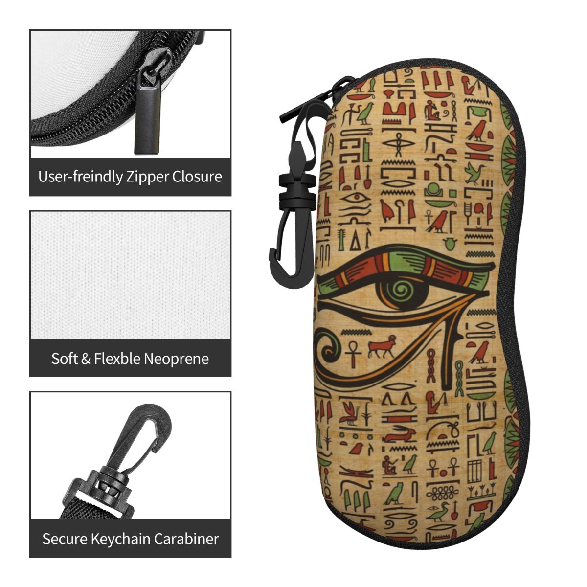 カスタムエジプトのホルスの目眼鏡メガネケース女性男性ソフト古 - Women Bags Egypt のレビューと価格