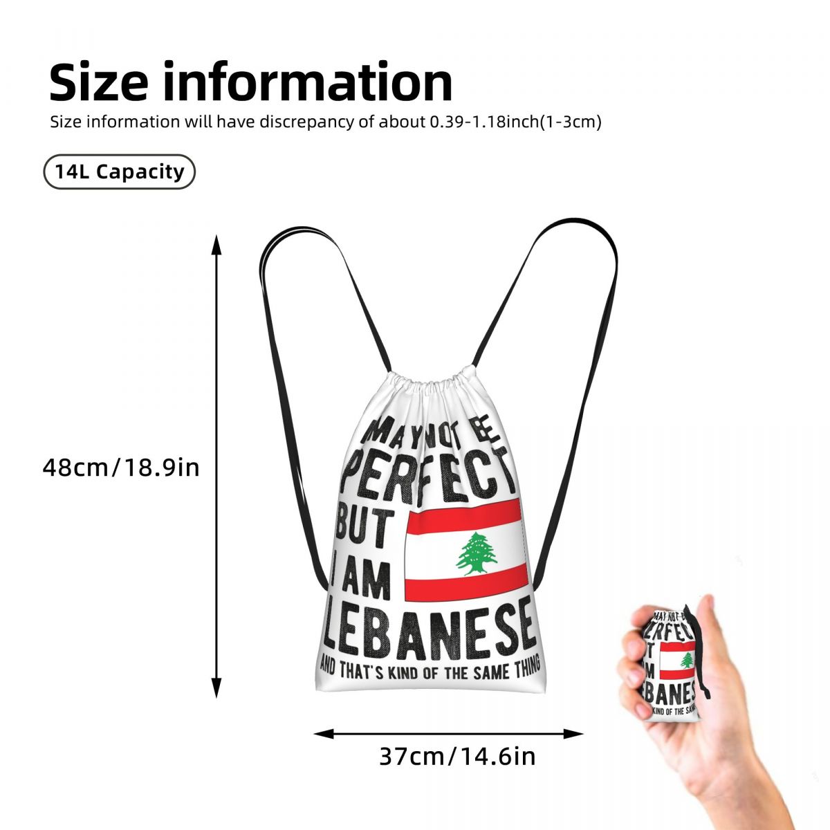 レバノン国旗 レバノンの遺産 レバノンのルーツ 巾着バックパ - Women Bags Lebanon のレビューと価格