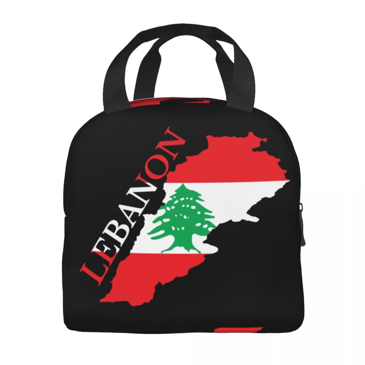 カスタムレバノン国旗マップ柄ポータブルランチボックス 女性用 - Women Bags Lebanon のレビューと価格