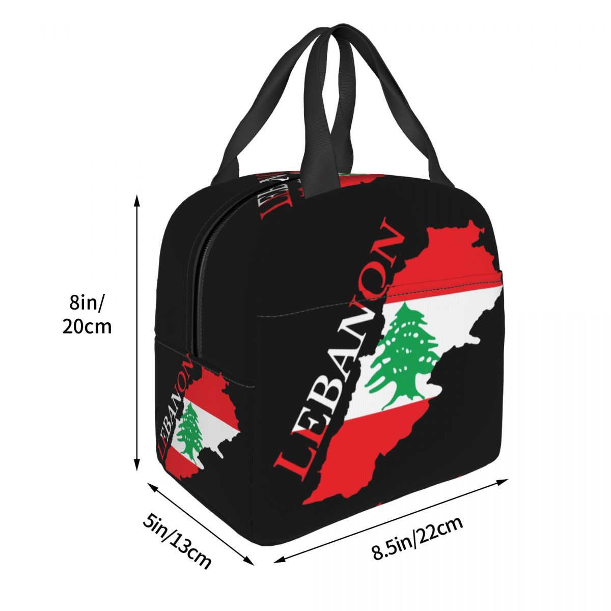 カスタムレバノン国旗マップ柄ポータブルランチボックス 女性用 - Women Bags Lebanon のレビューと価格