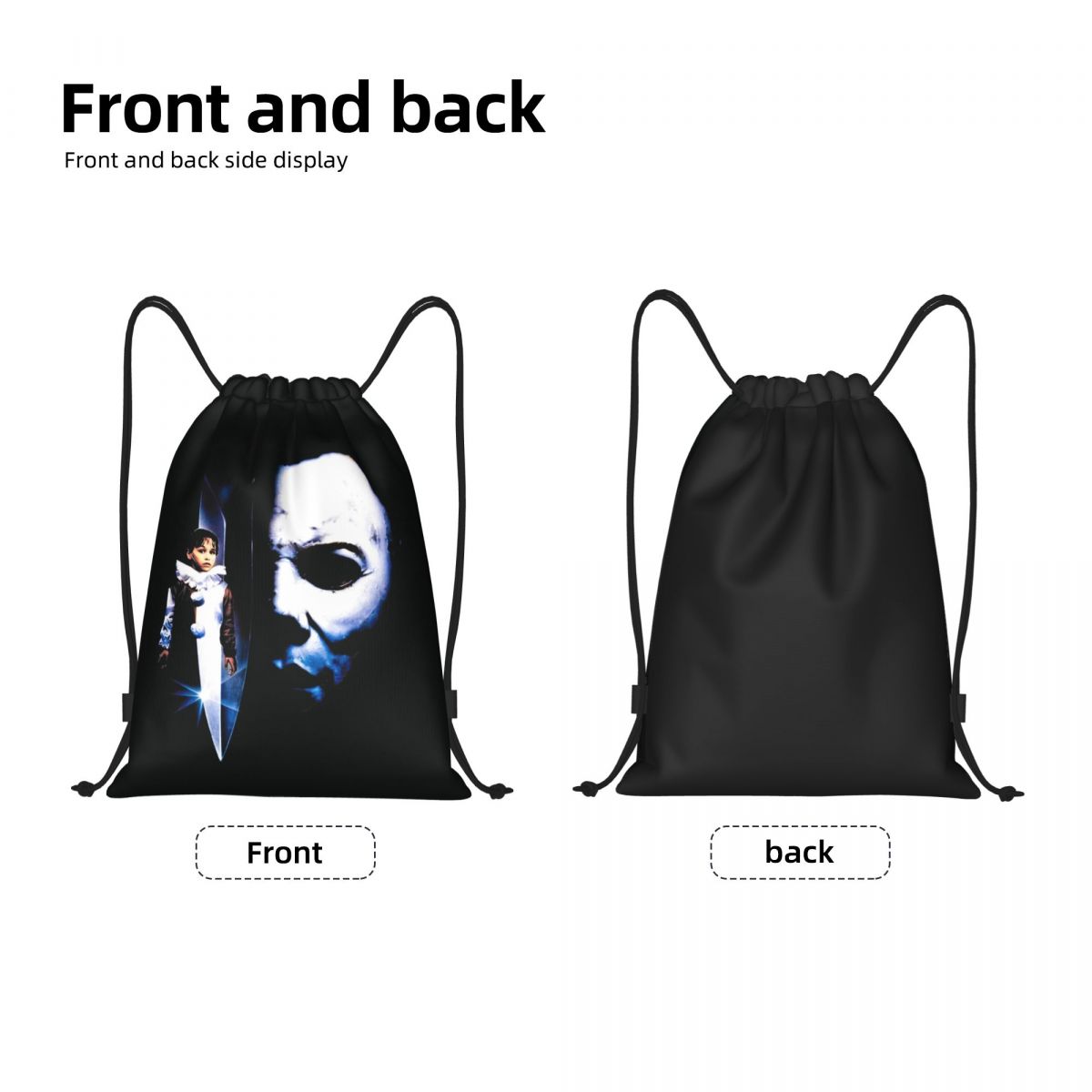 ハロウィンホラー映画マイケルマイヤーズ巾着バックパック女性男 - Women Bags Myer のレビューと価格