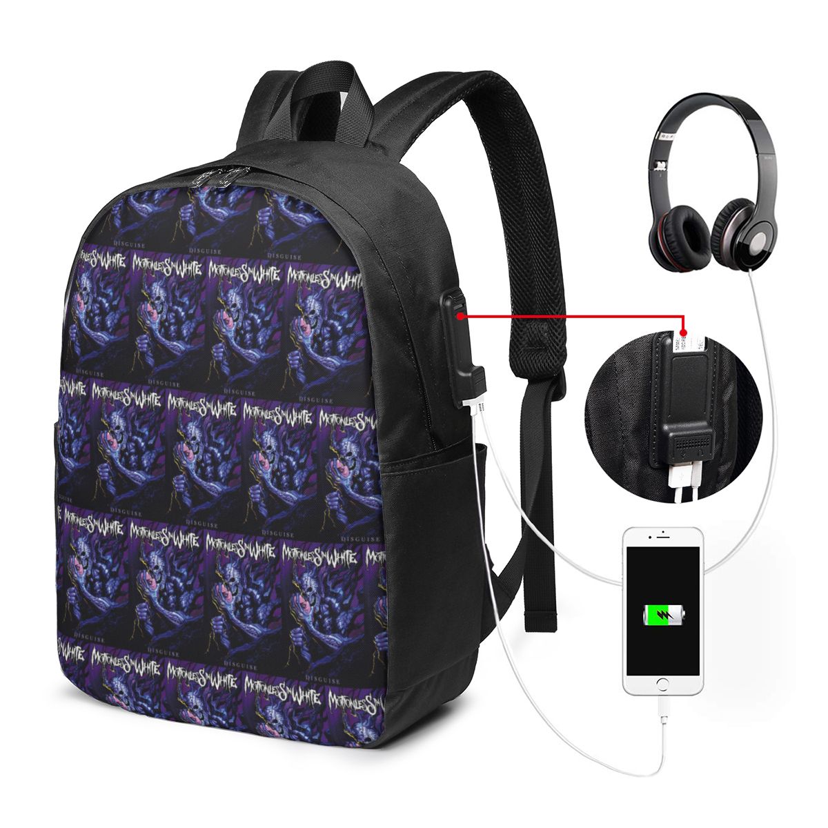 Motionless In White バックパック トラベ - Women Bags For Travel のレビューと価格