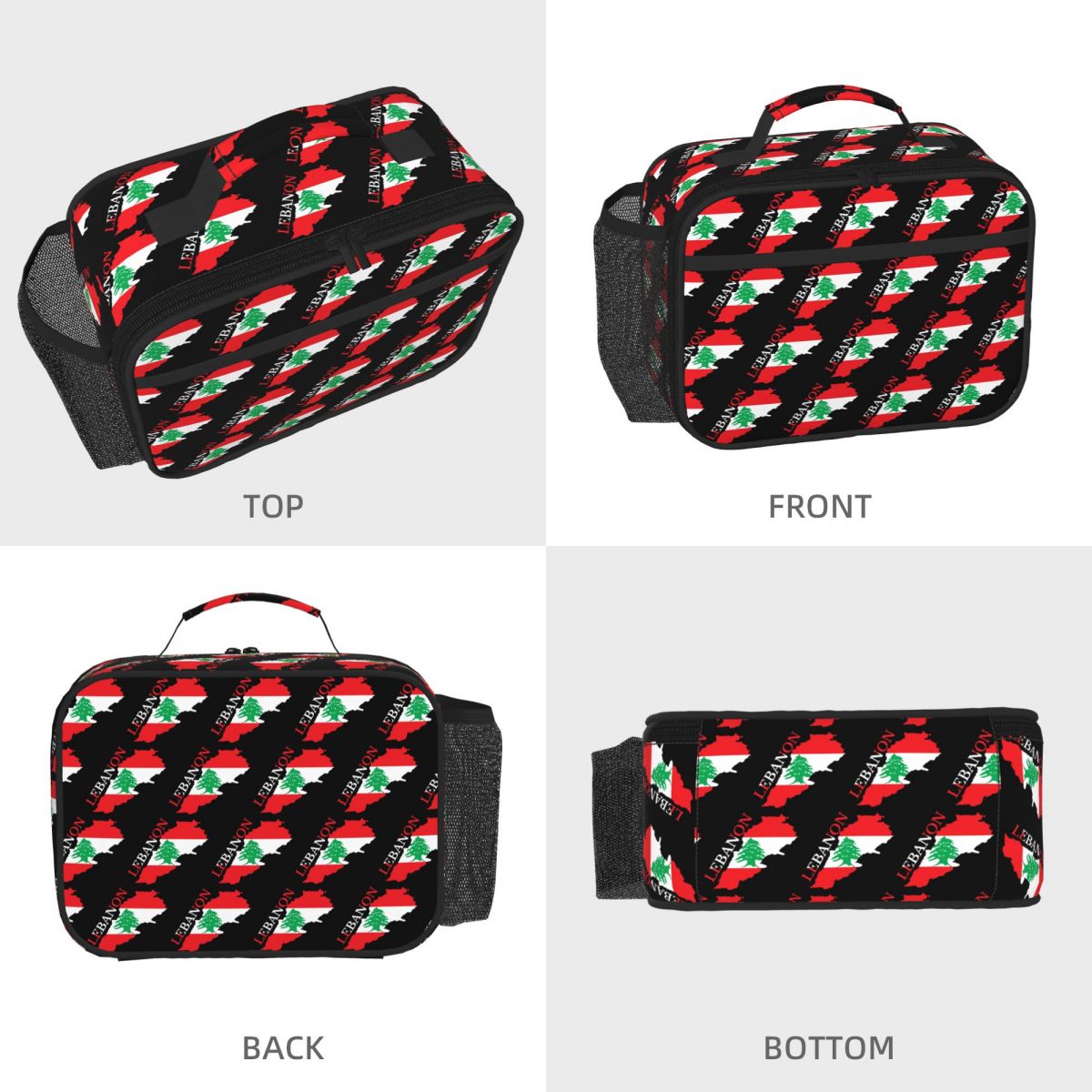 レバノン国旗マップ断熱ランチバッグ女性子供用漏れ防止フードボ - Women Bags Lebanon のレビューと価格