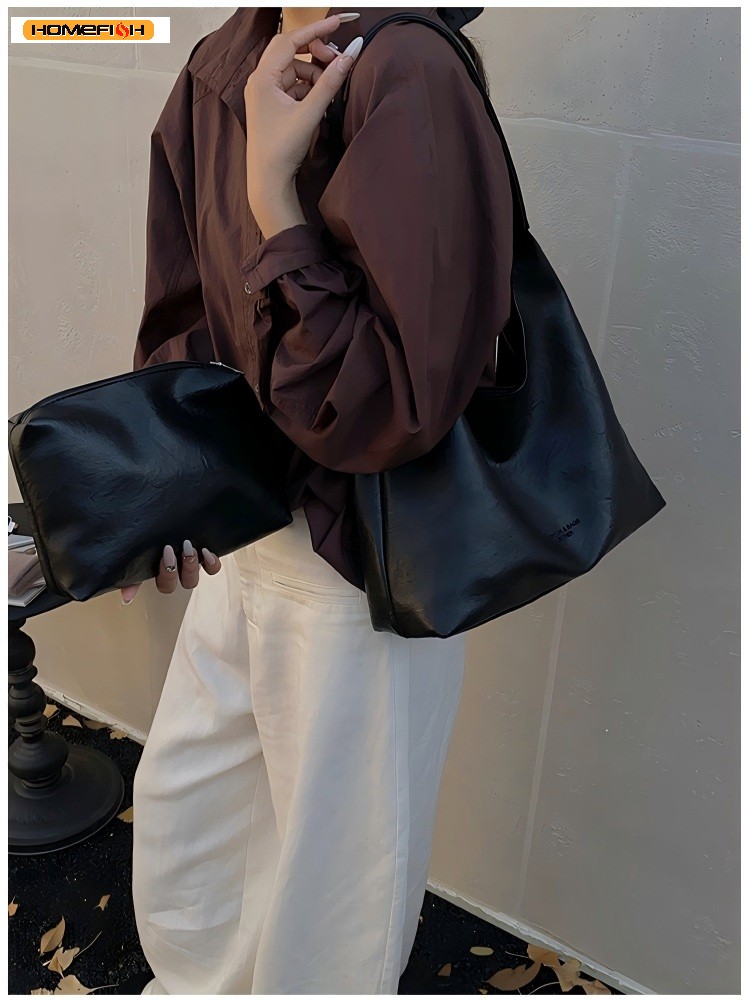 レトロシンプルな大型レディーストートショルダーバッグ 202 - Women'S Work Bags Tote のレビューと価格