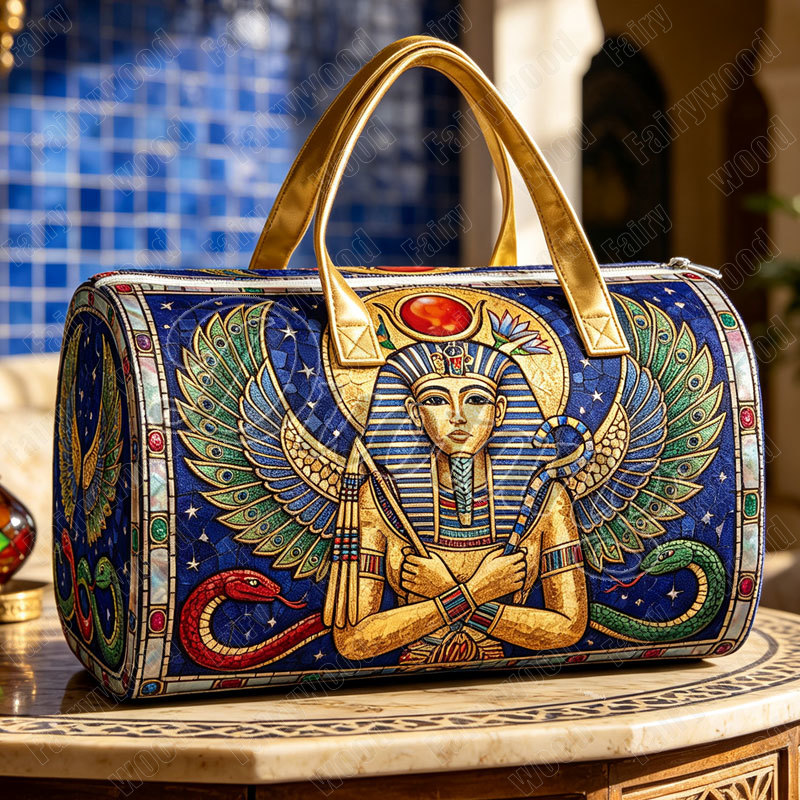 古代エジプトのファラオ・ツタンカーメンと蛇柄のトラベル用ハン - Women Bags Egypt のレビューと価格