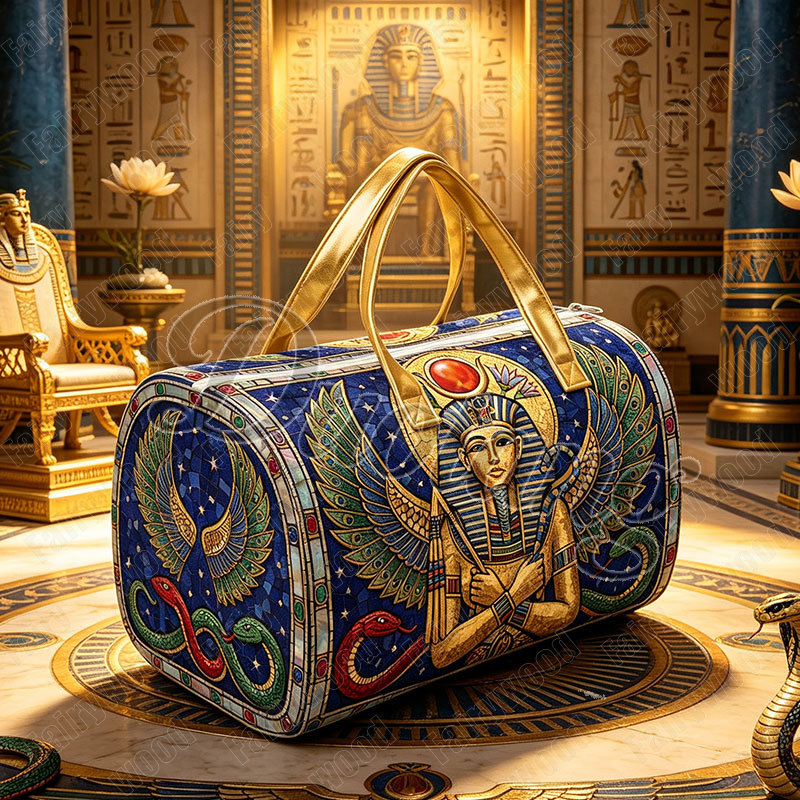 古代エジプトのファラオ・ツタンカーメンと蛇柄のトラベル用ハン - Women Bags Egypt のレビューと価格