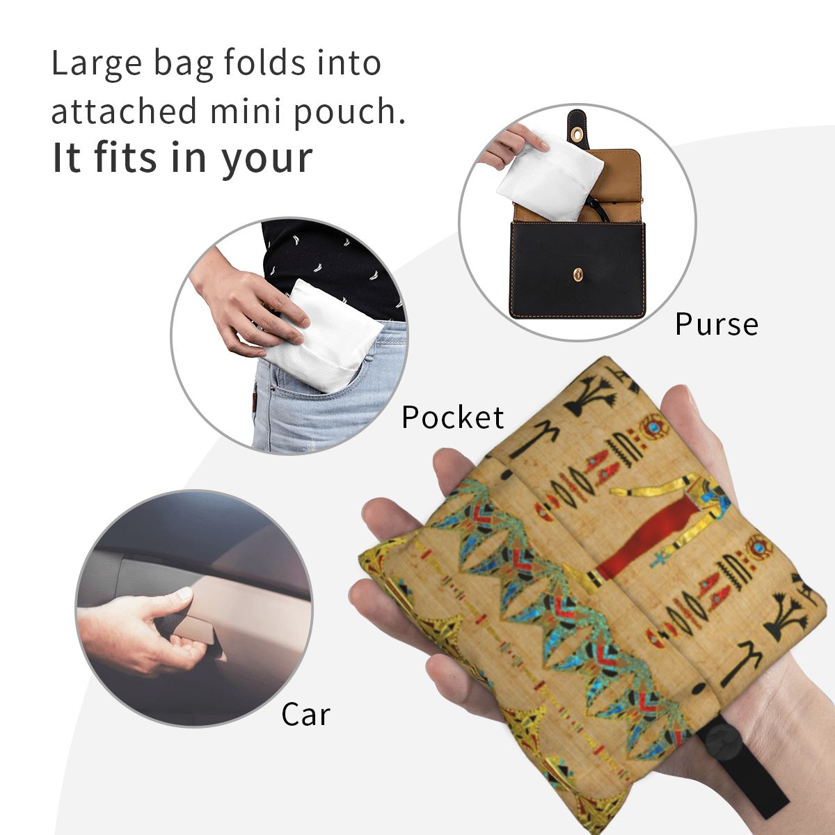 Egyptianシンボルのショッピングトートバッグ,ファッシ - Women Bags Egypt のレビューと価格