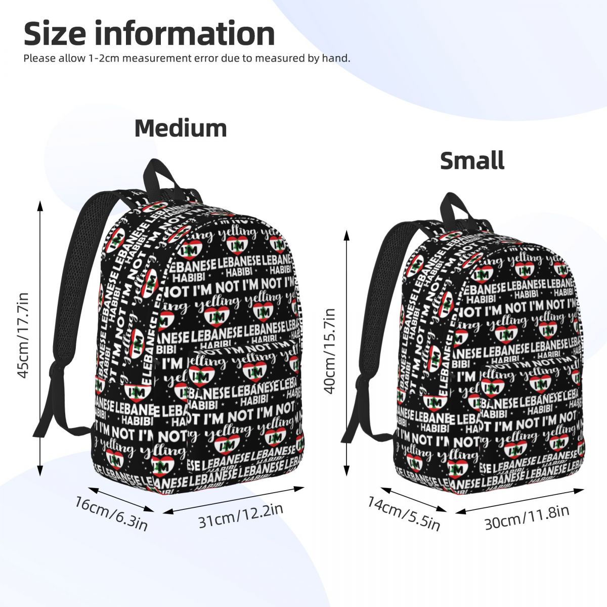 レバノン国旗レバノン遺産レバノンバックパックデイパック大容量 - Women Bags Lebanon のレビューと価格