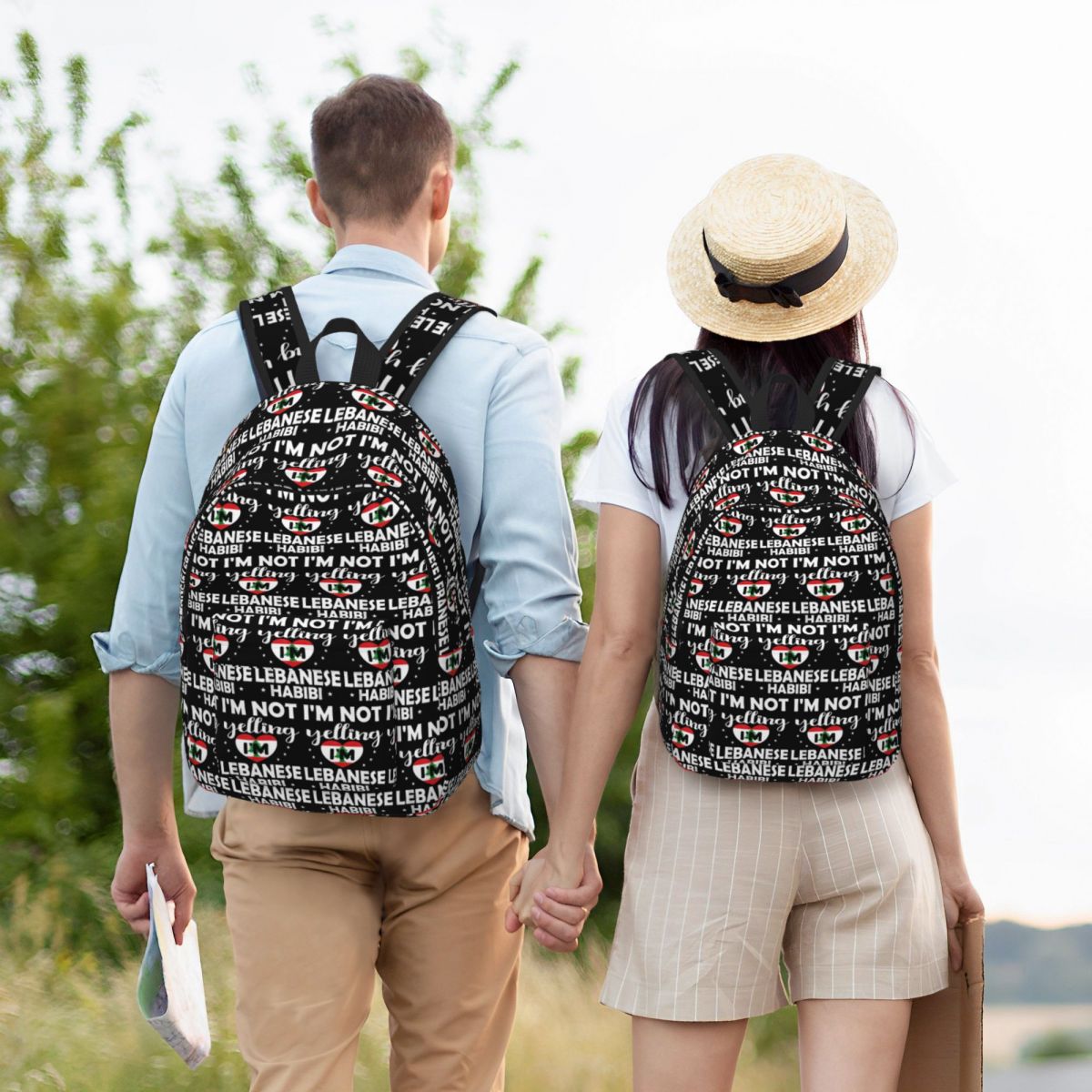 レバノン国旗レバノン遺産レバノンバックパックデイパック大容量 - Women Bags Lebanon のレビューと価格
