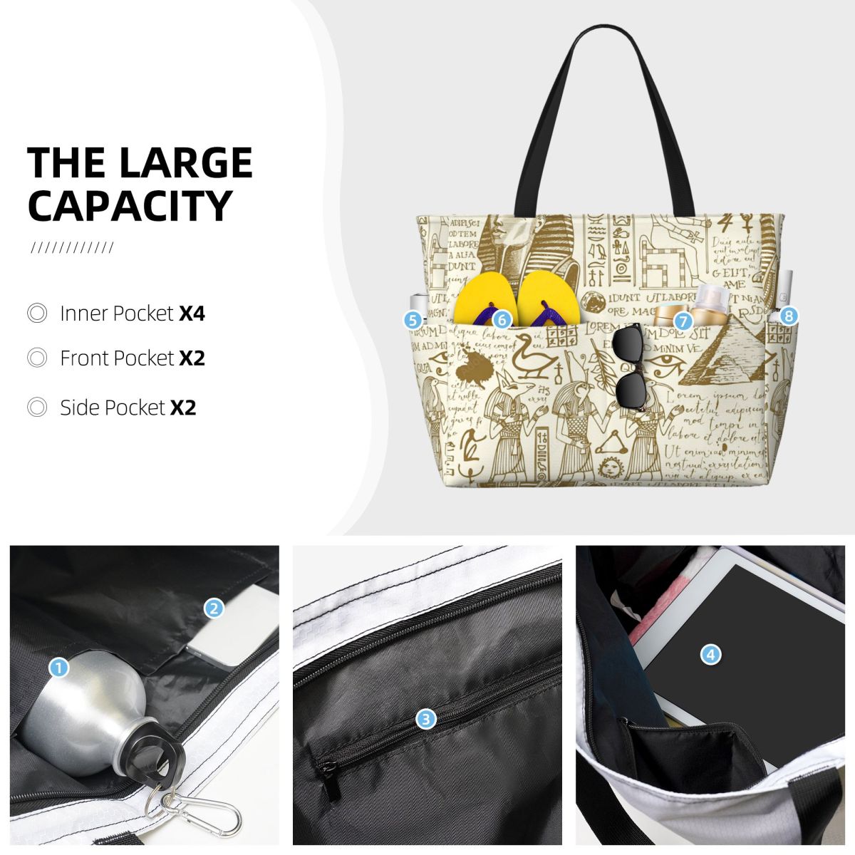 古代エジプトの神ホルスとアヌビス エジプトのファラオ ビーチ - Women Bags Egypt のレビューと価格
