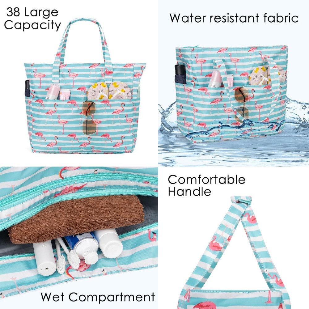 女性用ビーチバッグ 防水防砂 レディーストートバッグ、ジッパ - Women Bags Waterproof のレビューと価格
