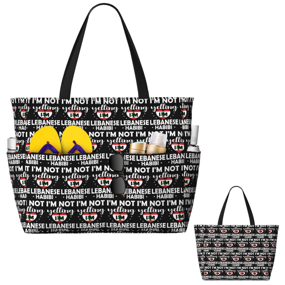 レバノン国旗 レバノン遺産 レバノンビーチトートバッグ スポ - Women Bags Lebanon のレビューと価格