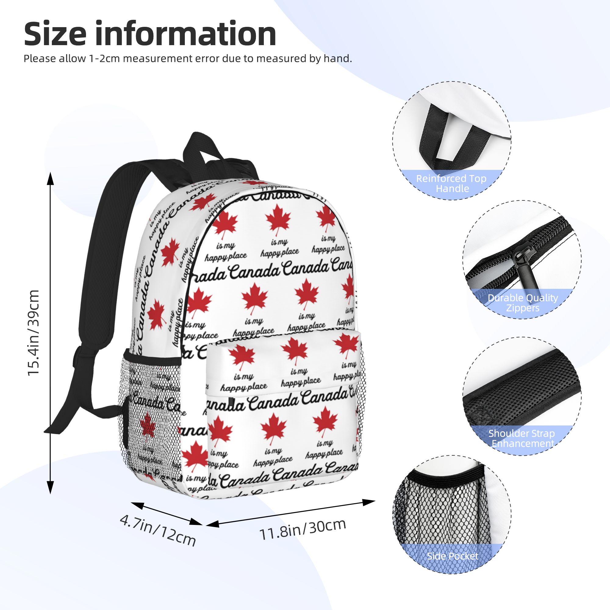 メープルリーフ カナダ カナディアンは私の幸せな場所です バ - Women Bags Canada Sale のレビューと価格