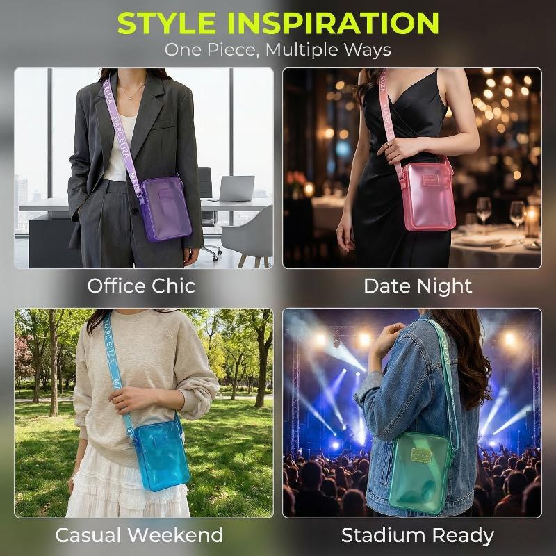 新しいファッショナブルな PVC メッセンジャーバッグ透明シ - Women Bags Waterproof のレビューと価格