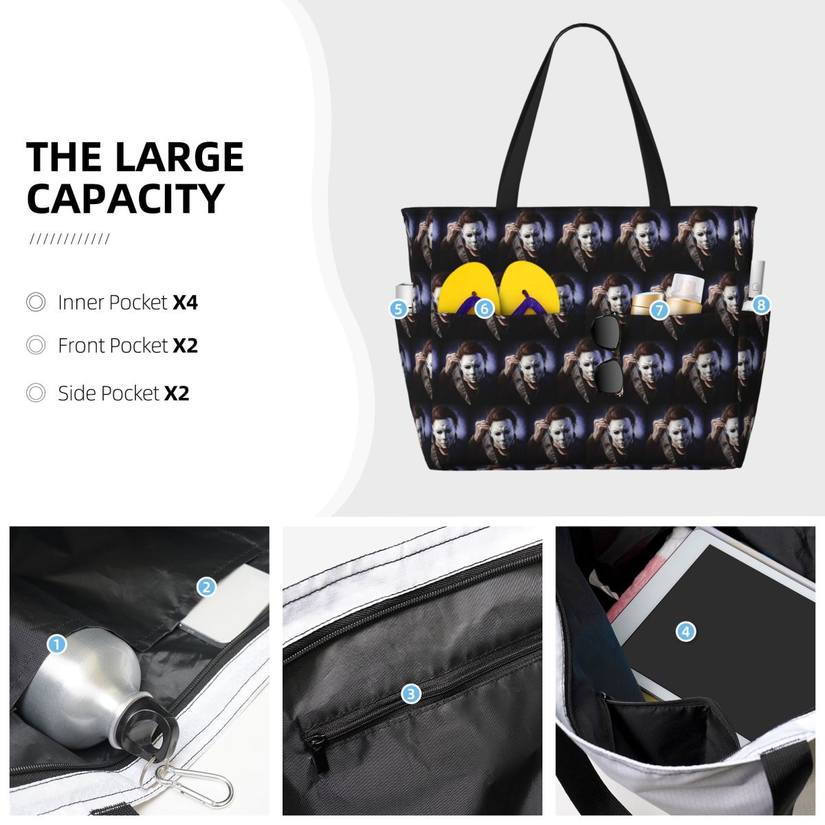 マイケルマイヤーズビーチトートバッグスポーツジムヨガダッフル - Women Bags Myer のレビューと価格