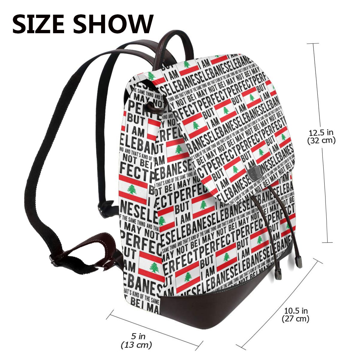 レバノン国旗 レバノン遺産 レバノンのルーツ ブックバッグ  - Women Bags Lebanon のレビューと価格