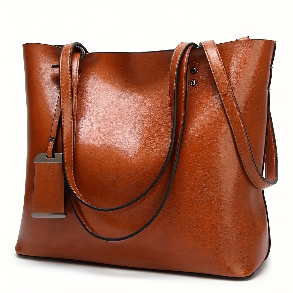 女性のためのクラシックなレトロな革のハンドバッグ,ファッショ - Women'S Work Bags Tote のレビューと価格