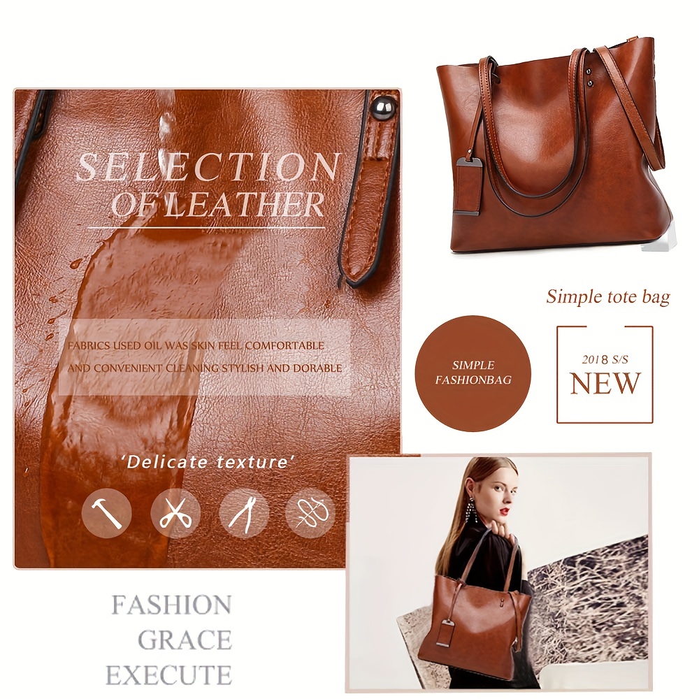 女性のためのクラシックなレトロな革のハンドバッグ,ファッショ - Women'S Work Bags Tote のレビューと価格